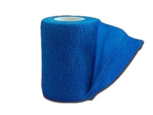 Benda elastica coesiva in TNT dim.mt 4,5x10 cm blu cf.10 rotoli - 34738