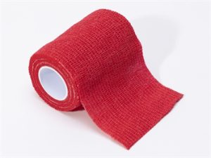 Benda elastica coesiva in TNT dim.mt 4,5x  7,5 cm rossa cf.10 rotoli - 34735