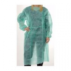 Camice monouso per visitatore verde taglia unica cf. 1 pz.