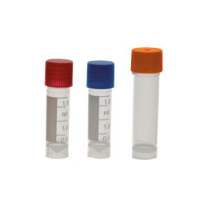 Criotubo con tappo a vite "Basic Line" ml 1,8 Ø mm 11x46 graduato tappo arancione cf.500 pz. - CRTP-N18-500