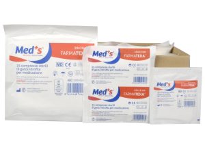 Garza idrofila in cotone sterile cm 10x10 cf.100 x 25 pz. - 34765