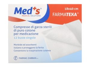 Garza idrofila in cotone sterile cm 18x40 cf.12 pz. - 34768