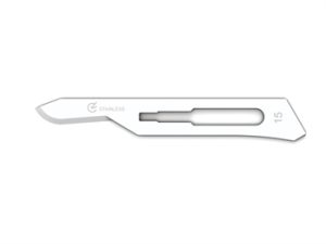 Lama per bisturi monouso sterile singola figura 15 cf.100 pz. - 27023