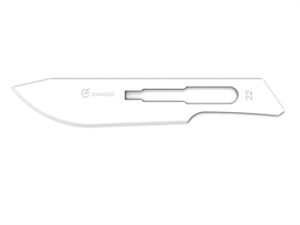 Lama per bisturi monouso sterile singola figura 22 cf.100 pz. - 27026