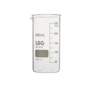 Bicchiere graduato con becco forma alta in vetro borosilicato ml   50 cf.12 pz. - BKT3-050-012