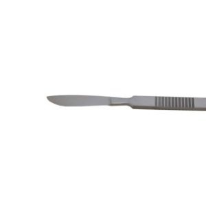 Bisturi acciaio inox riutilizzabile con due bordi curvi punta affilata mm 160 - SCAL-P02-001