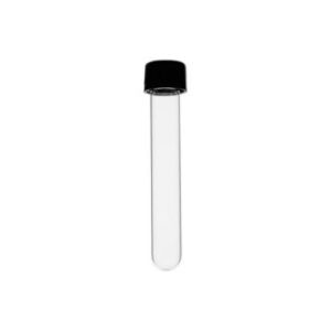 Provetta in vetro borosilicato cilindrica t/vite fenolico nero Ø mm 12x 75 ml  5 cf.250 - STUN-001-250