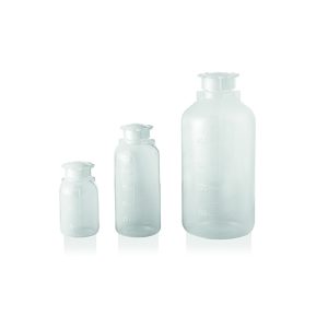 Bottiglia graduata cilindrica in LDPE collo largo con tappo+sottotappo ml   50 cf.400 pz. - 11121